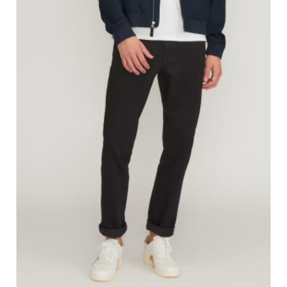 Everlane Uniform Mens Slim 4Way Stretch Organic Jeans Regular Rise Black 30 x 30 - Picture 1 of 10